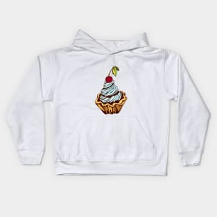 cupcake with cherry Kids Hoodie